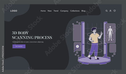 Ai Stylist. Flat Vector Illustration