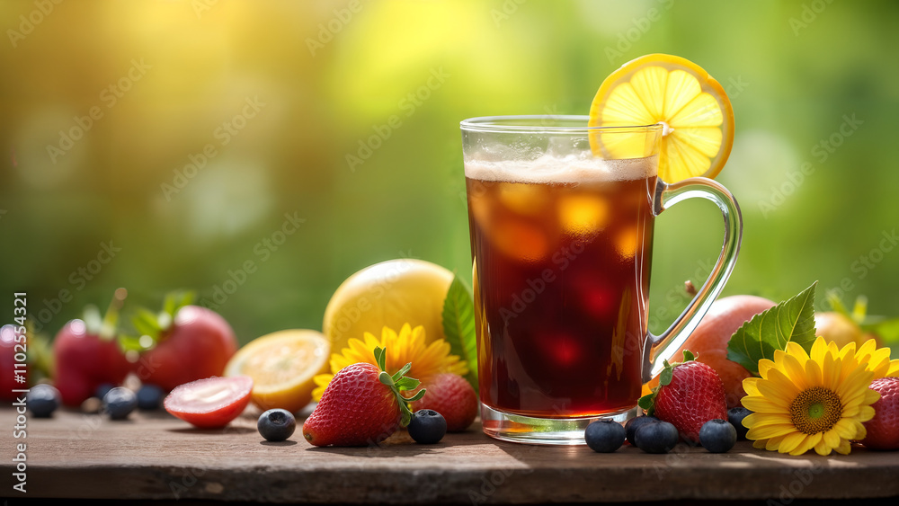 Vibrant Summer Fruits and Flowers Vibrant Summer Fruits and Flowers