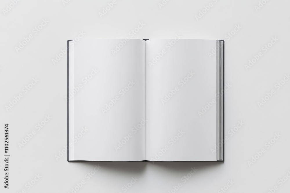 A book is open to a blank page A book is open to a blank page