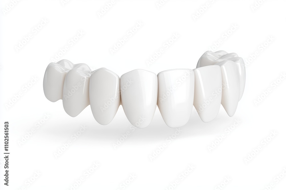 A close up of a white tooth with a white filling A close up of a white tooth with a white filling