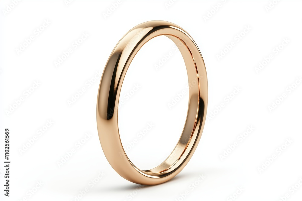A gold banded ring with a shiny finish A gold banded ring with a shiny finish