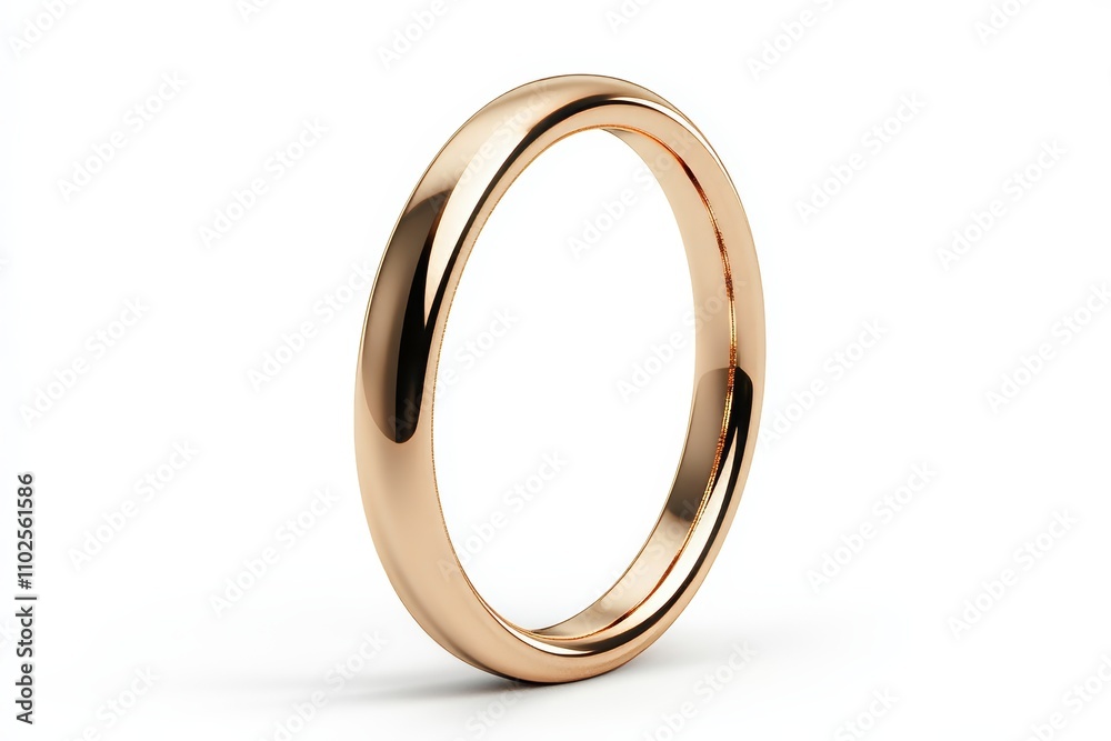 A gold banded ring with a shiny finish A gold banded ring with a shiny finish