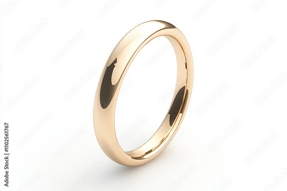 A gold ring with a shiny surface A gold ring with a shiny surface