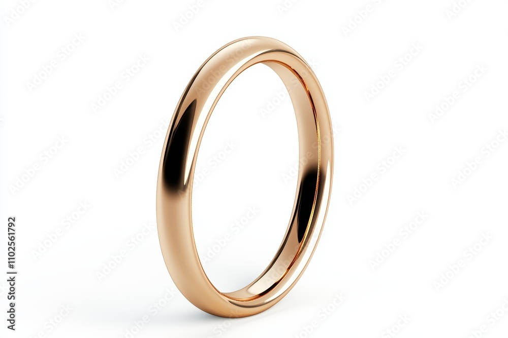 A gold ring with a shiny surface A gold ring with a shiny surface