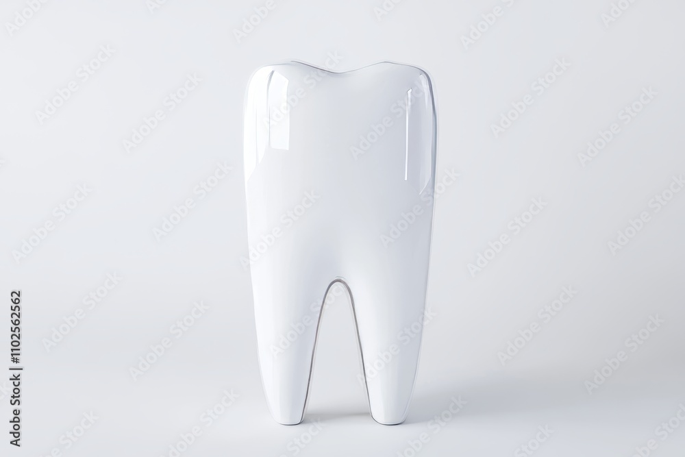 A white tooth is shown in a close up A white tooth is shown in a close up