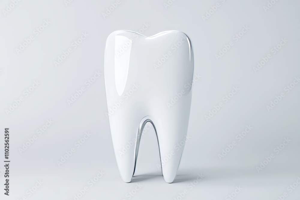A white tooth is shown in a close up A white tooth is shown in a close up