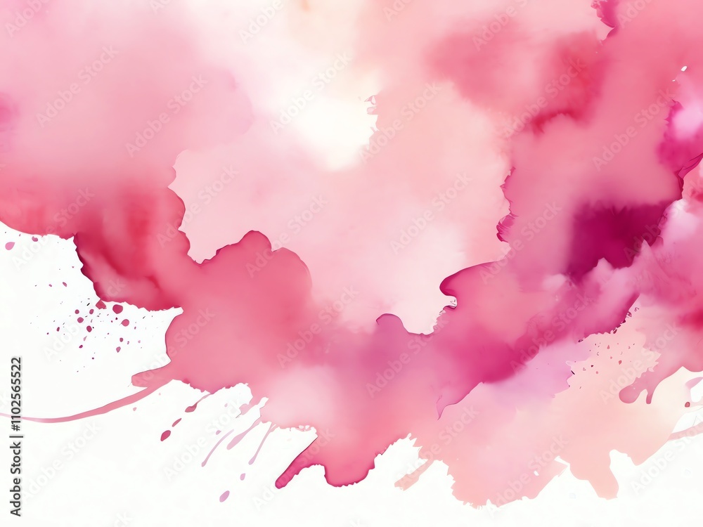 Abstract Pink Watercolor Splash: A Serene Burst of Color Abstract Pink Watercolor Splash: A Serene Burst of Color