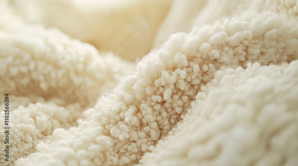 Close-Up Texture of Soft Cream Fabric with Fuzzy Fibers and Warmth Close-Up Texture of Soft Cream Fabric with Fuzzy Fibers and Warmth