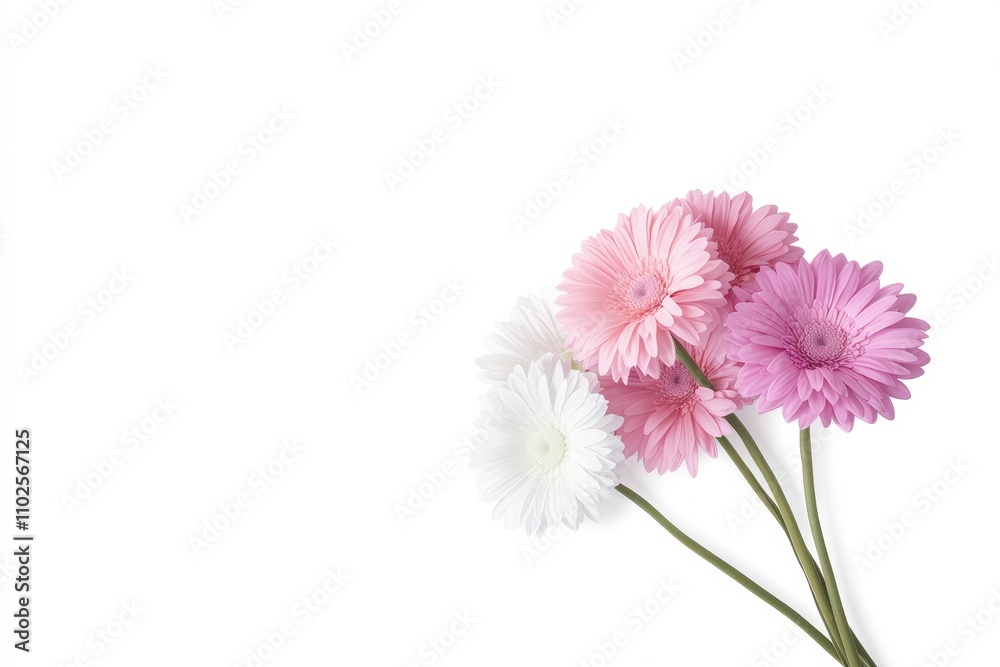 A bouquet of flowers with pink and white petals A bouquet of flowers with pink and white petals
