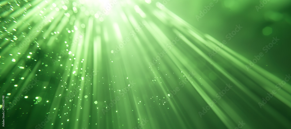 Naklejka premium sparkling green festival lights background, party, celebration 24