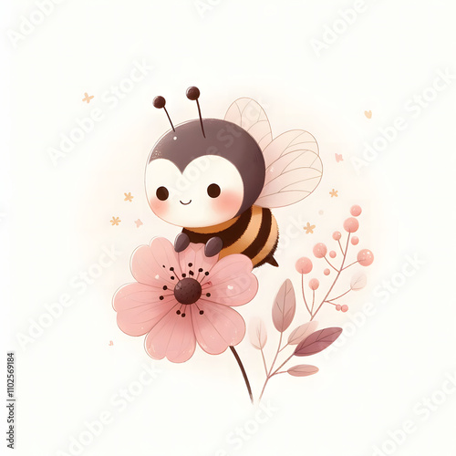 Illustrationn vintage bee adorable photo