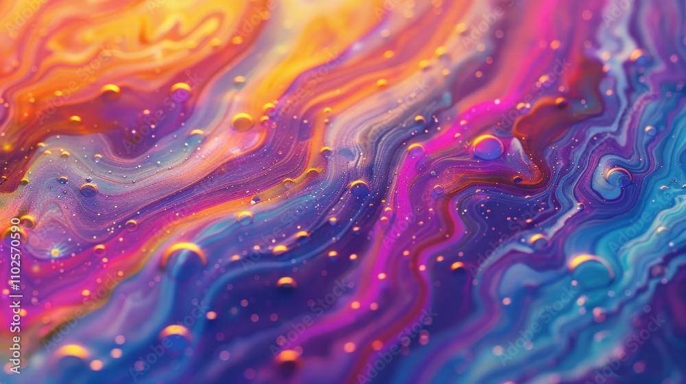 Abstract vibrant swirls with colorful bubbles. Abstract vibrant swirls with colorful bubbles.