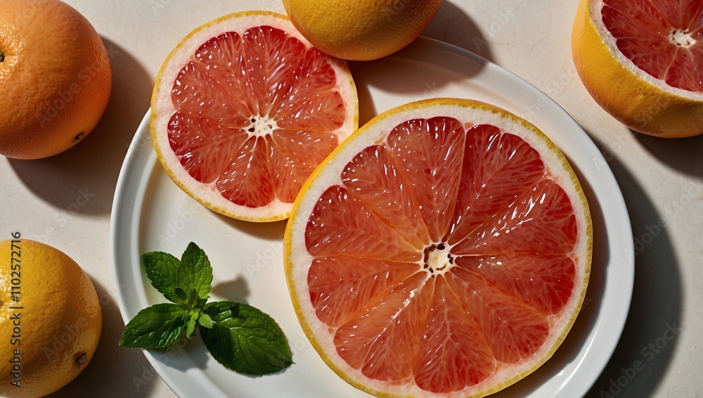 Grapefruit with Honey and Mint Grapefruit with Honey and Mint