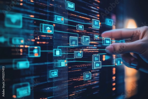 Metadata Tagging and Taxonomy Structures, the concept of digital data organization with an image showing metadata tagging and taxonomy structures being applied to files and documents