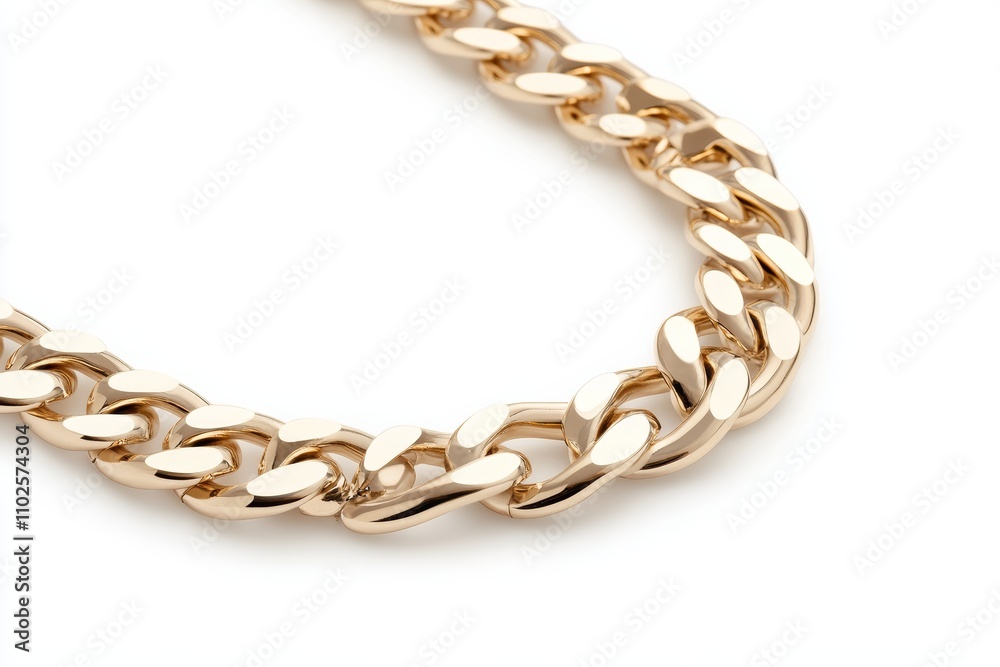 A gold chain necklace with a gold clasp A gold chain necklace with a gold clasp