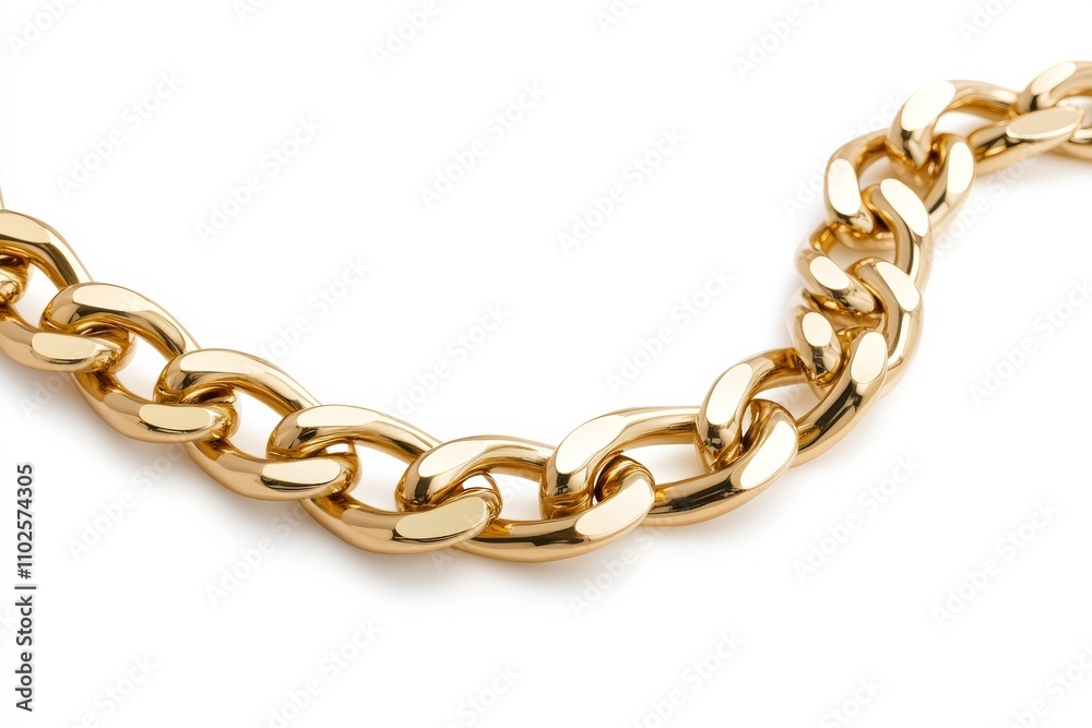 A gold chain with a gold clasp A gold chain with a gold clasp
