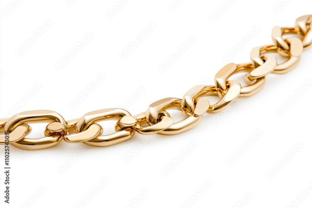 A gold chain with a gold clasp A gold chain with a gold clasp