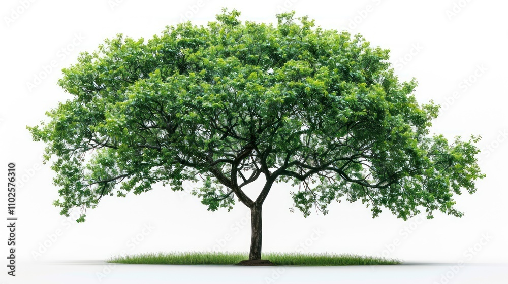 Lush green deciduous tree isolated on white. Lush green deciduous tree isolated on white.