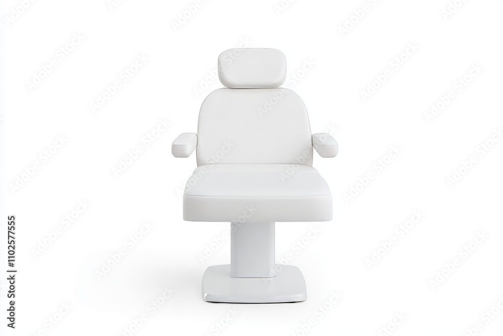 A white chair with a white headrest A white chair with a white headrest