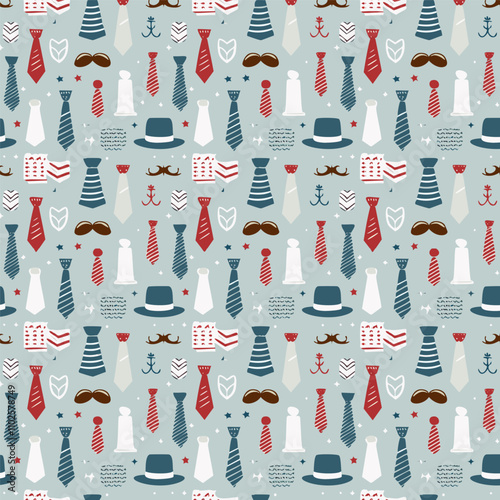 Father Clothes seamless pattern