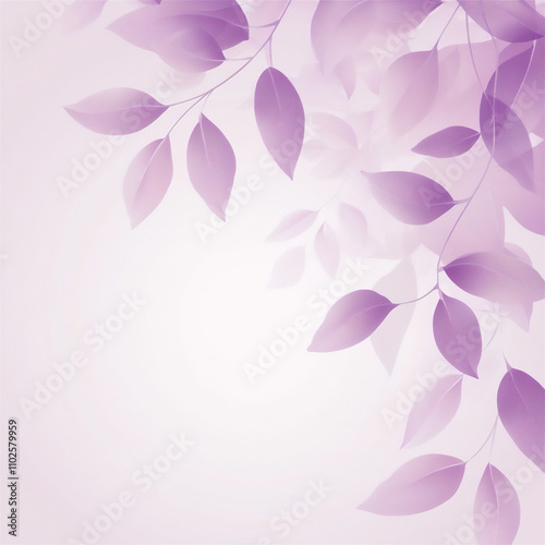 Gradient background with leaves