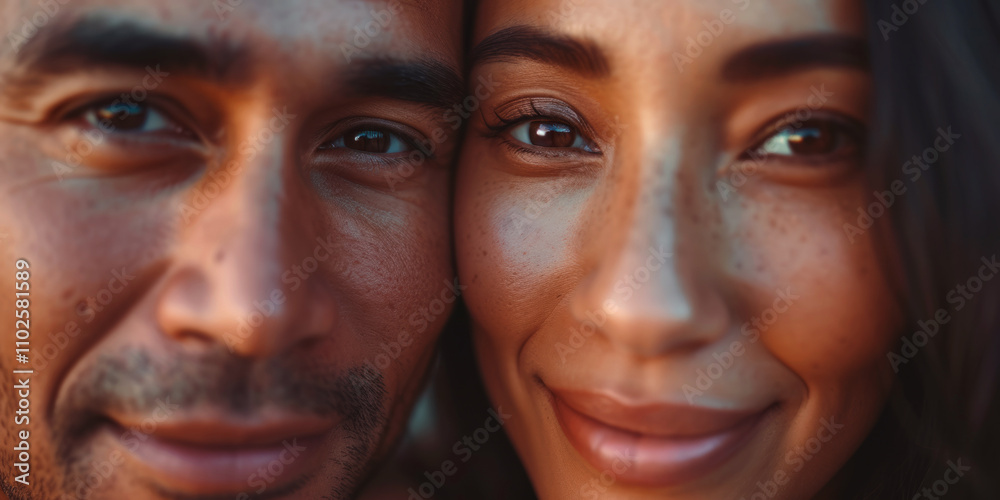 couple in love close-up portrait Generative AI couple in love close-up portrait Generative AI
