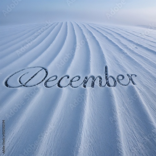 December written in the snow.