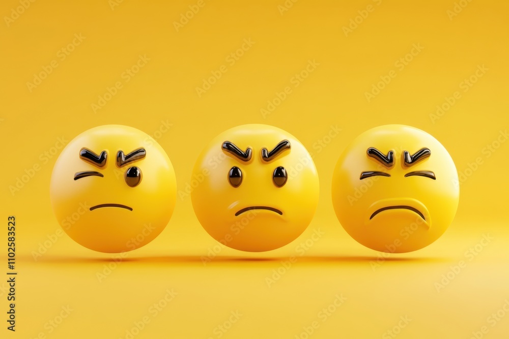 Thinking face three-dimensional emoji. Puzzled or pondering face emoticon Thinking face three-dimensional emoji. Puzzled or pondering face emoticon