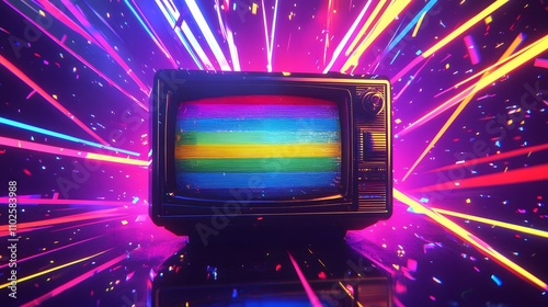 80's television with beautiful colors