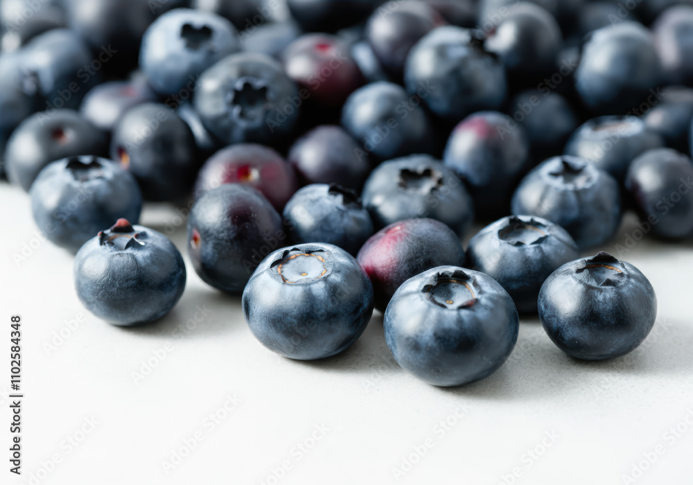 Closeup of Fresh Juicy Blueberries Heap Closeup of Fresh Juicy Blueberries Heap