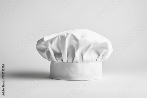 white toque chef hat on white background