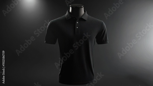 Black Polo Shirt Mockup