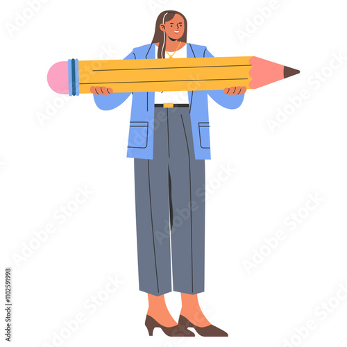 Businesswoman. Flat Vector Illustration