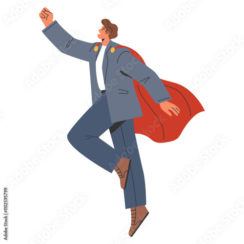 Businessman. Flat Vector Illustration