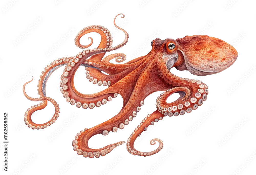 Octopus isolated on transparent background Octopus isolated on transparent background