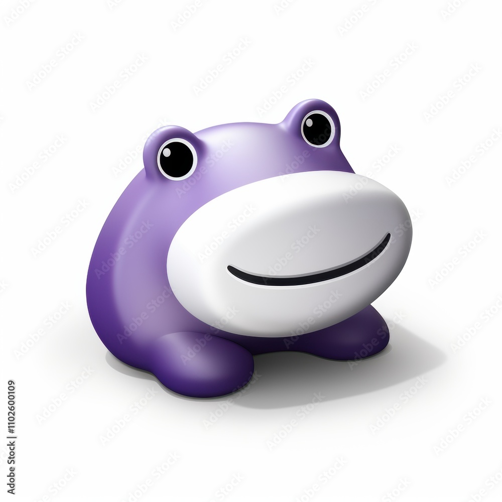 Cute Purple Cartoon Frog Character with Big Eyes and Friendly Smile, Ideal for Children's Illustrations, Toy Designs, and Fun Graphic Projects Cute Purple Cartoon Frog Character with Big Eyes and Friendly Smile, Ideal for Children's Illustrations, Toy Designs, and Fun Graphic Projects