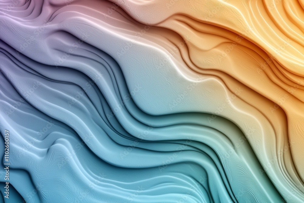 A colorful, abstract design with a blue and orange stripe A colorful, abstract design with a blue and orange stripe