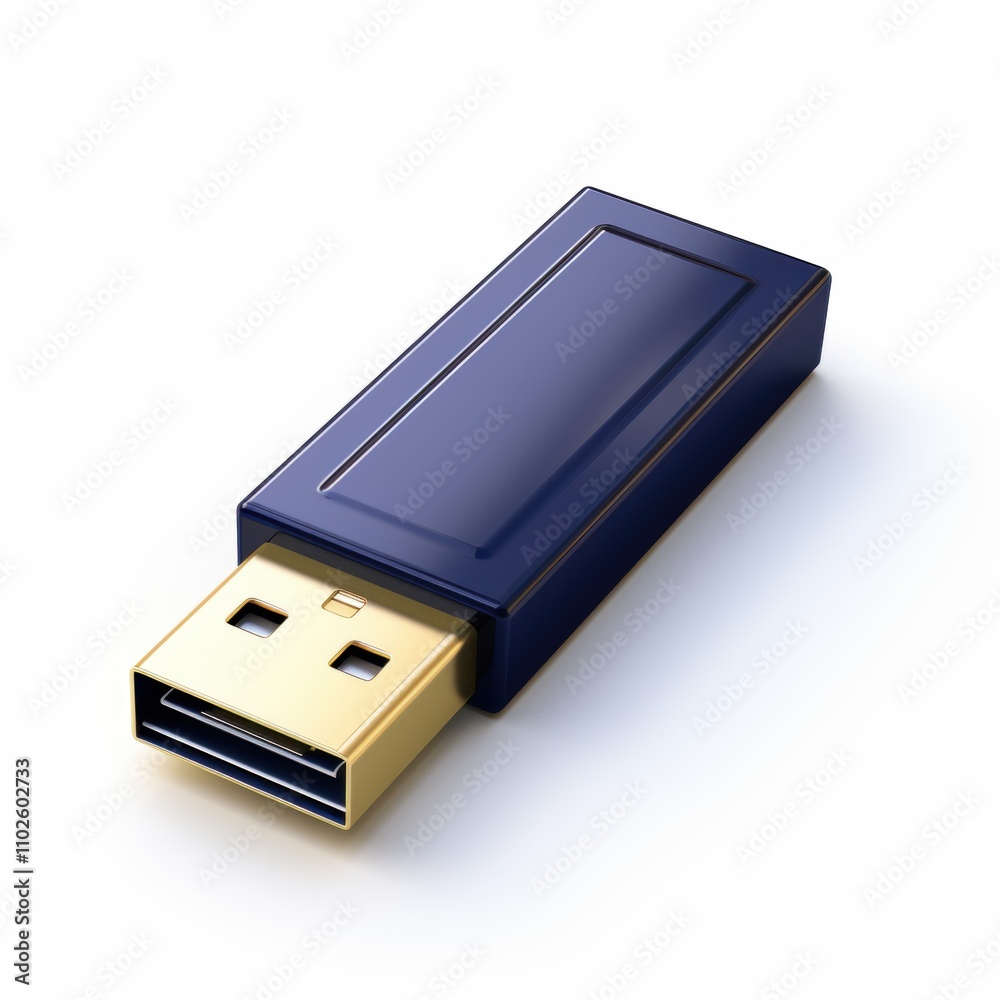 Elegant and Sleek USB Flash Drive Design Isolated on a White Background Perfect for Technology, Storage Solutions, and Digital Accessories Elegant and Sleek USB Flash Drive Design Isolated on a White Background Perfect for Technology, Storage Solutions, and Digital Accessories