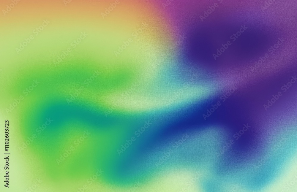 A colorful, abstract painting with a green and blue swirl A colorful, abstract painting with a green and blue swirl