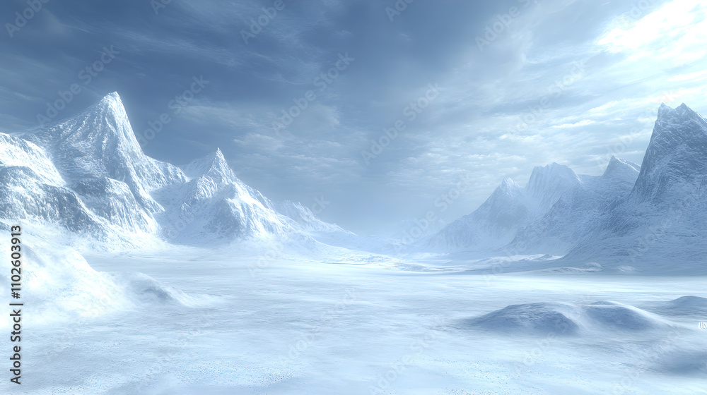 Eternal Tranquility: Pristine Peaks Embracing a Pure Sky Eternal Tranquility: Pristine Peaks Embracing a Pure Sky