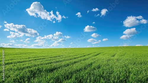 Green Field under a Blue Sky