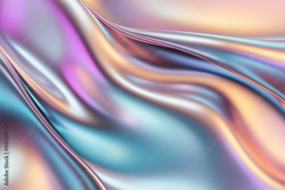 A colorful, flowing piece of fabric with a purple and blue hue A colorful, flowing piece of fabric with a purple and blue hue