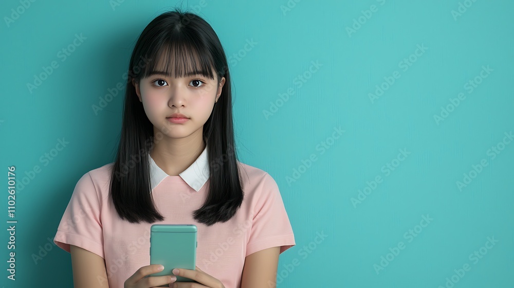 Thai high school student nervously waiting for university entrance exam results, smartphone in hand, classroom environment with exam papers scattered on desks, sense of anticipation and uncertainty Thai high school student nervously waiting for university entrance exam results, smartphone in hand, classroom environment with exam papers scattered on desks, sense of anticipation and uncertainty