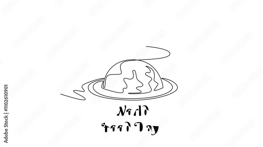 World Food Day concept. Single line draw design. Full length animation illustration. High quality 4k footage. World Food Day concept. Single line draw design. Full length animation illustration. High quality 4k footage.