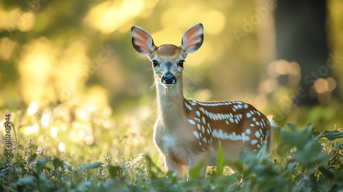 Fawn in Forest, Wildlife Photography