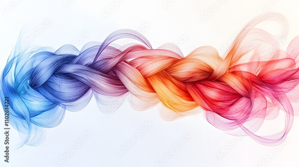 Abstract colorful braided design, vibrant hues, flowing lines, smooth texture. Abstract colorful braided design, vibrant hues, flowing lines, smooth texture.