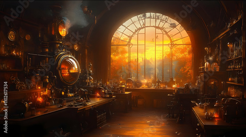 Steampunk Laboratory Sunset...