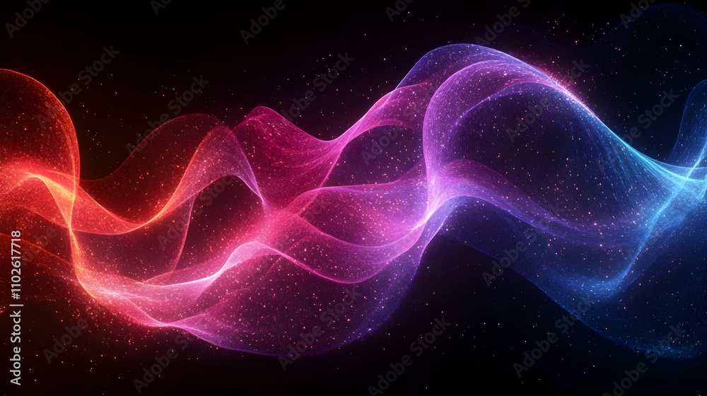 Abstract Wave Background Pink Blue Glow Abstract Wave Background Pink Blue Glow