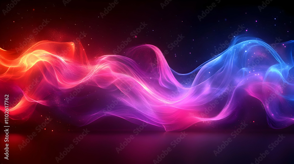 Fototapeta premium Abstract Background Image Red Blue Energy Waves