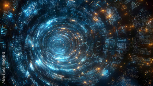 Abstract 3D Digital Tunnel ...